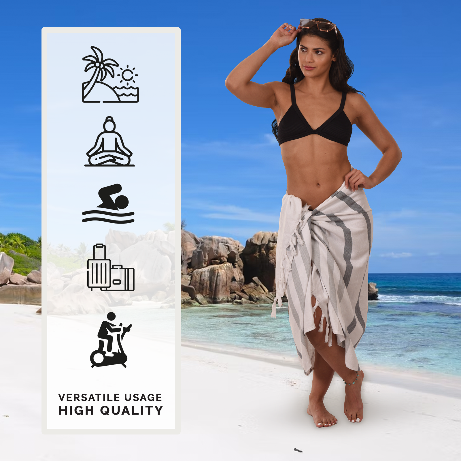 amazon black beach towels oversized